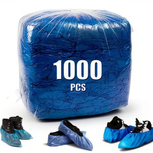 Shoe Covers Disposable 1000 PCS Blue Waterproof Reusable Boot Covers-0