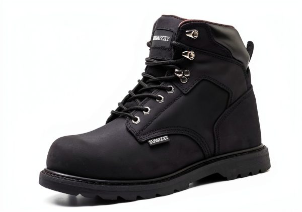 Work Safety Boots for Men Durable Crazy-Horse Leather Indestructible Steel Toe Waterproof and Non-Slip Better Warmth Men Work Shoes-6