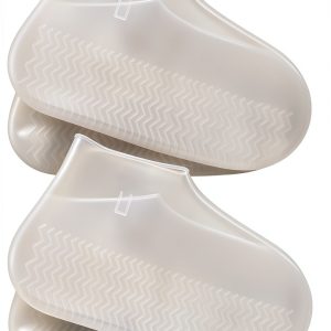 Waterproof Shoe Covers GAJUST Silicone Non‑Slip 2‑Pair Large Clear-0