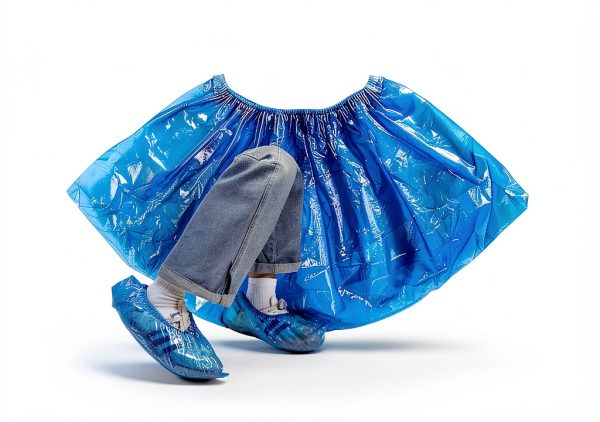 60 Pack (30 Pairs) Shoe Covers - Boot Covers Plastic Disposable Waterproof Shoe Covers for Men and Women Fits All Sizes of Shoes for House Cleaning-1