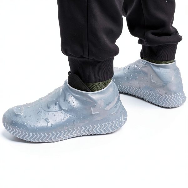 Waterproof Shoe Covers GAJUST Silicone Non‑Slip 2‑Pair Large Clear-1