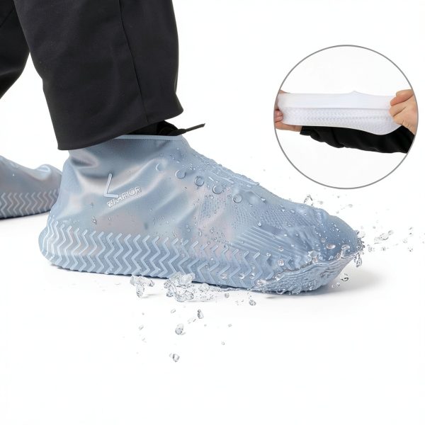 Waterproof Shoe Covers GAJUST Silicone Non‑Slip 2‑Pair Large Clear-2