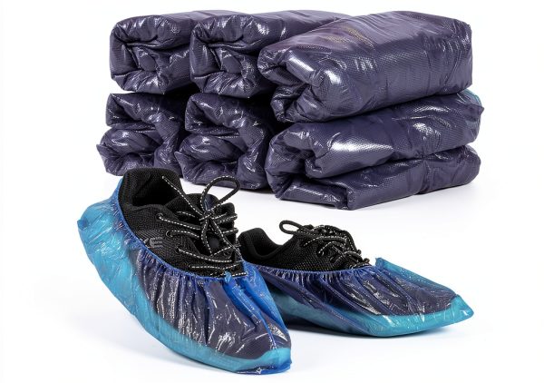 60 Pack (30 Pairs) Shoe Covers - Boot Covers Plastic Disposable Waterproof Shoe Covers for Men and Women Fits All Sizes of Shoes for House Cleaning-0